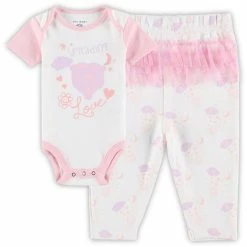 Outerstuff Girls Newborn & Infant White Chicago Bears Spreading Love Bodysuit And Tutu Leggings Set