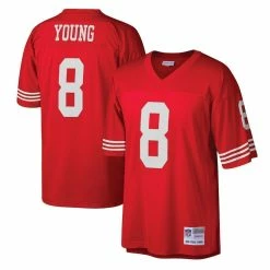 Mitchell & Ness Men's Steve Young Scarlet San Francisco 49ers Legacy Replica Jersey