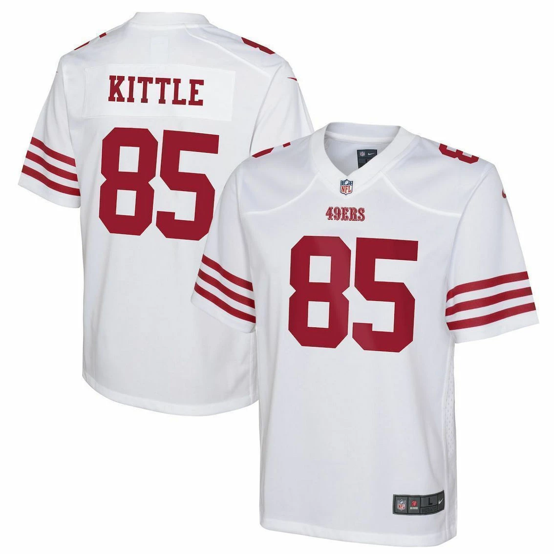 Nike Youth George Kittle White San Francisco 49ers Game Jersey 3 Nike Youth George Kittle White San Francisco 49ers Game Jersey