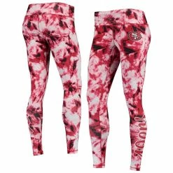 FOCO Women's Scarlet San Francisco 49ers Tie-Dye Leggings 7 FOCO Women's Scarlet San Francisco 49ers Tie-Dye Leggings -Fanatics DSCO1146831804 2946 ALT1