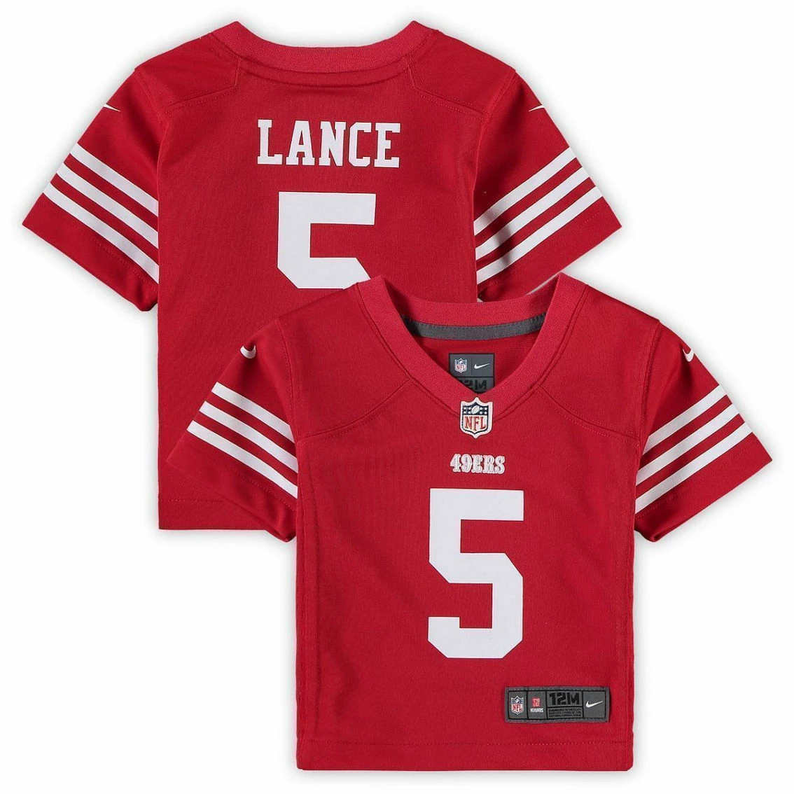Nike Infant Trey Lance Scarlet San Francisco 49ers Player Game Jersey 3 Nike Infant Trey Lance Scarlet San Francisco 49ers Player Game Jersey
