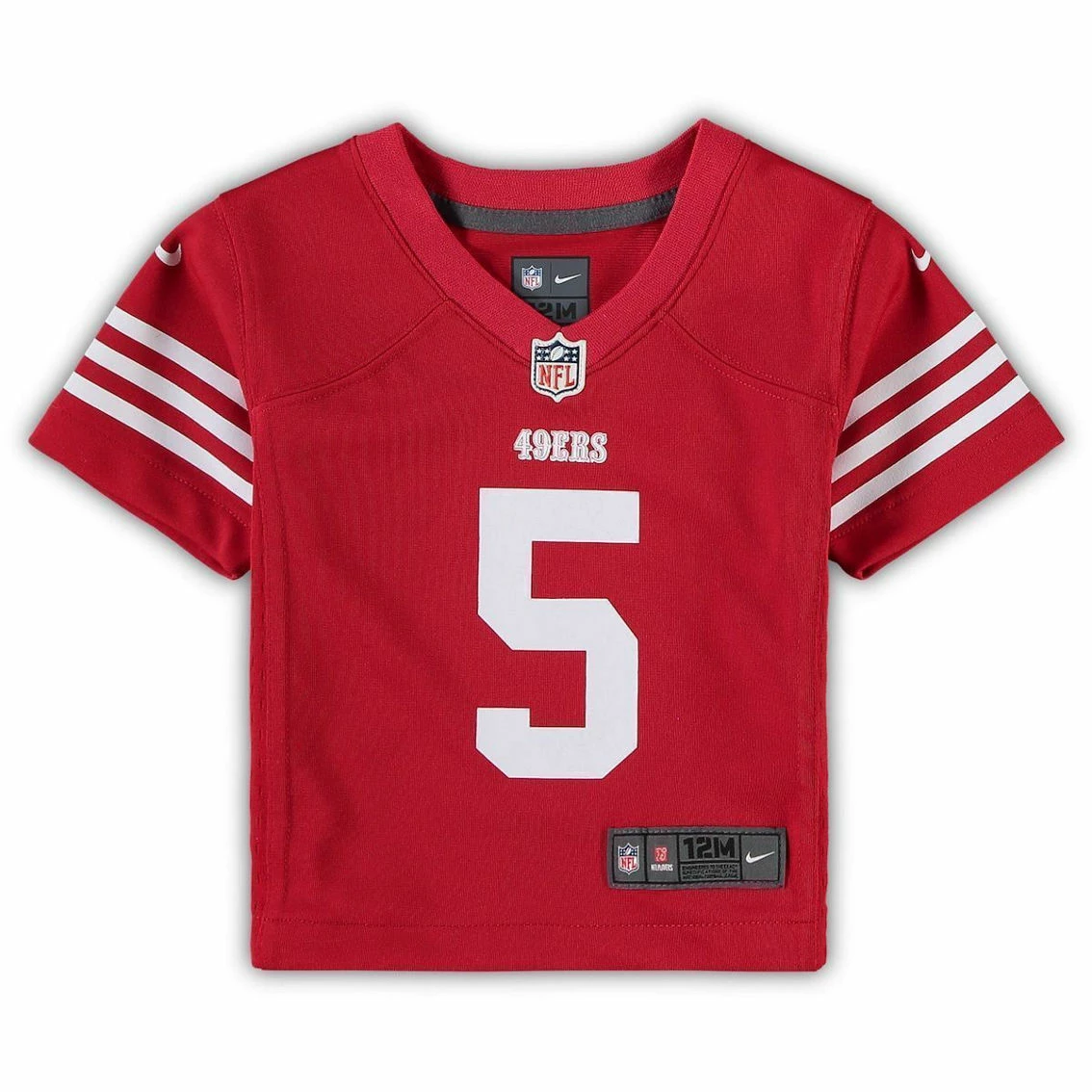 Nike Infant Trey Lance Scarlet San Francisco 49ers Player Game Jersey 5 Nike Infant Trey Lance Scarlet San Francisco 49ers Player Game Jersey - Image 3