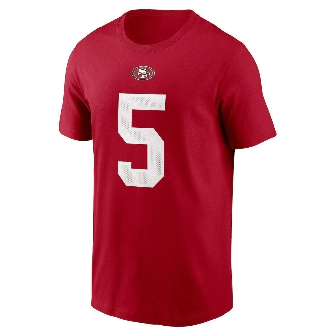 Nike Men's Trey Lance Scarlet San Francisco 49ers Player Name & Number T-Shirt 5 Nike Men's Trey Lance Scarlet San Francisco 49ers Player Name & Number T-Shirt - Image 3