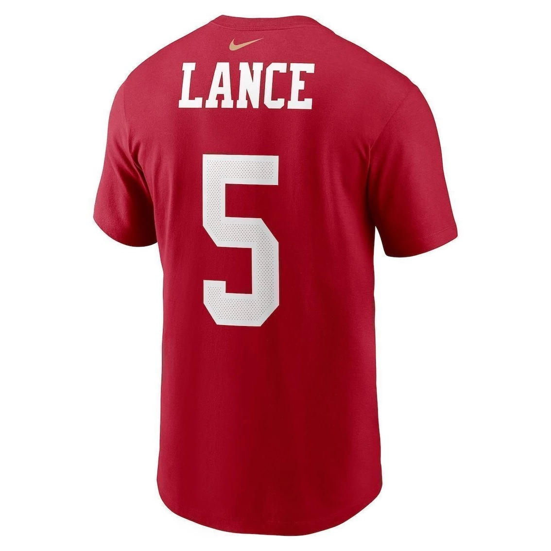 Nike Men's Trey Lance Scarlet San Francisco 49ers Player Name & Number T-Shirt 6 Nike Men's Trey Lance Scarlet San Francisco 49ers Player Name & Number T-Shirt - Image 4