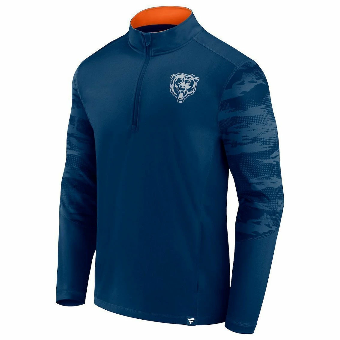 Fanatics Branded Men's Navy Chicago Bears Ringer Quarter-Zip Jacket 5 Fanatics Branded Men's Navy Chicago Bears Ringer Quarter-Zip Jacket - Image 3