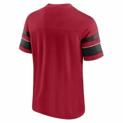 Fanatics Branded Men's Scarlet San Francisco 49ers Textured Hashmark V-Neck T-Shirt -Fanatics DSCO1147017380 2946 ALT3