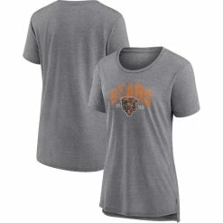 Fanatics Branded Women's Heathered Gray Chicago Bears Drop Back Modern T-Shirt
