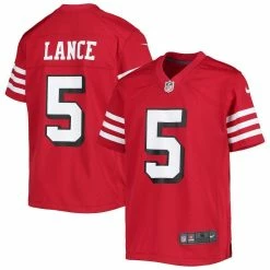 Nike Youth Trey Lance Scarlet San Francisco 49ers Alternate Game Jersey