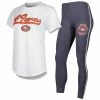 Concepts Sport Women's White/Charcoal San Francisco 49ers Sonata T-Shirt & Leggings Sleep Set 2 Concepts Sport Women's White/Charcoal San Francisco 49ers Sonata T-Shirt & Leggings Sleep Set -Fanatics DSCO1147246092 3550