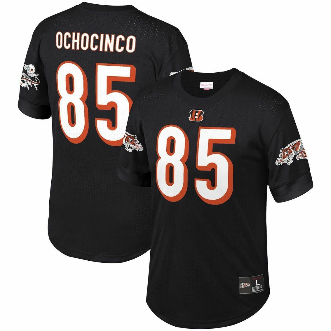 Men's Mitchell & Ness Chad Ochocinco Black Cincinnati Bengals Retired Player Name & Number Mesh Top 4 Men's Mitchell & Ness Chad Ochocinco Black Cincinnati Bengals Retired Player Name & Number Mesh Top - Image 2