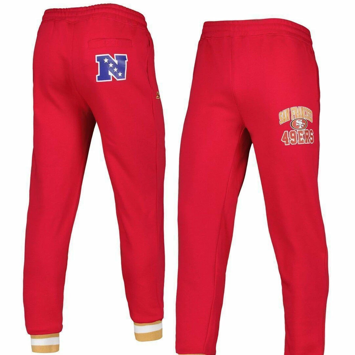 Starter Men's Scarlet San Francisco 49ers Blitz Fleece Jogger Pants 4 Starter Men's Scarlet San Francisco 49ers Blitz Fleece Jogger Pants - Image 2
