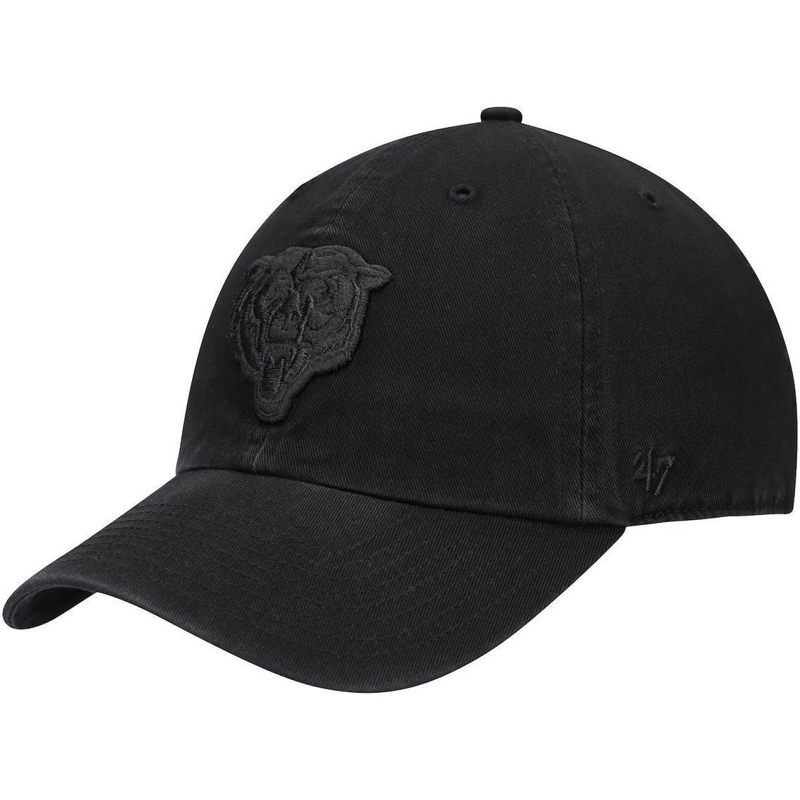 Men's '47 Black Chicago Bears Team Tonal Clean Up Adjustable Hat 3 Men's '47 Black Chicago Bears Team Tonal Clean Up Adjustable Hat
