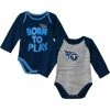 Outerstuff Newborn & Infant Navy/Heathered Gray Tennessee Titans Born To Win Two-Pack Long Sleeve Bodysuit Set 1 Outerstuff Newborn & Infant Navy/Heathered Gray Tennessee Titans Born To Win Two-Pack Long Sleeve Bodysuit Set -Fanatics DSCO1147306850 1320