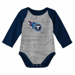 Outerstuff Newborn & Infant Navy/Heathered Gray Tennessee Titans Born To Win Two-Pack Long Sleeve Bodysuit Set -Fanatics DSCO1147306850 1320 ALT2