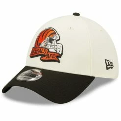 Men's New Era Cream/Black Cincinnati Bengals 2022 Sideline 39THIRTY 2-Tone Flex Hat -Fanatics DSCO1147330321 6662 ALT3