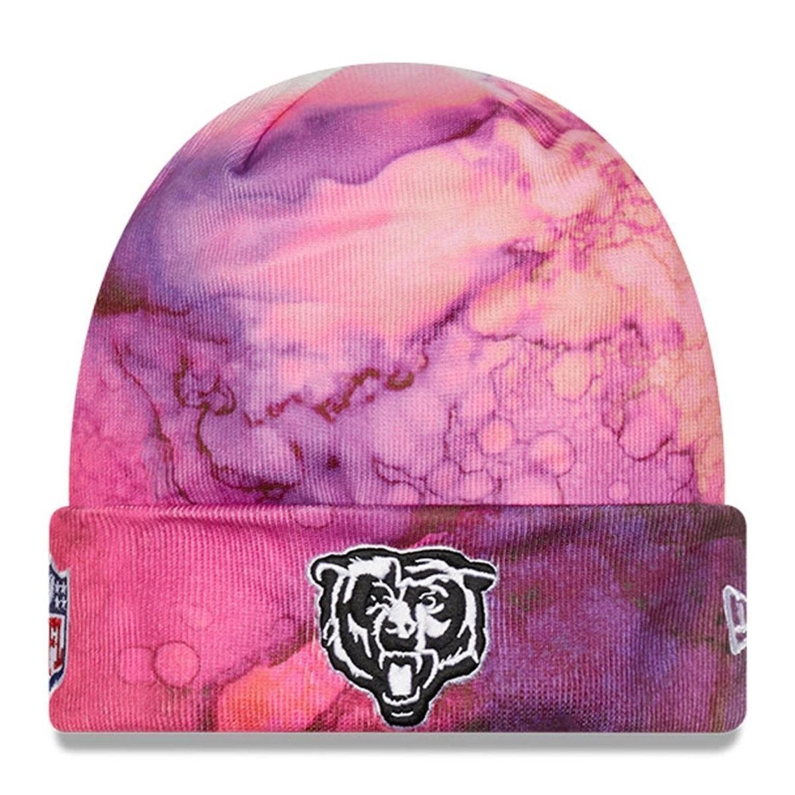 New Era Men's Pink Chicago Bears 2022 NFL Crucial Catch Knit Hat 4 New Era Men's Pink Chicago Bears 2022 NFL Crucial Catch Knit Hat - Image 2