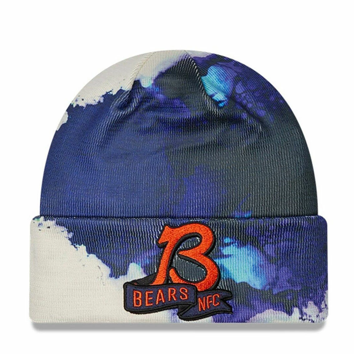 New Era Men's Navy Chicago Bears 2022 Sideline Ink Dye Cuffed Knit Hat 4 New Era Men's Navy Chicago Bears 2022 Sideline Ink Dye Cuffed Knit Hat - Image 2