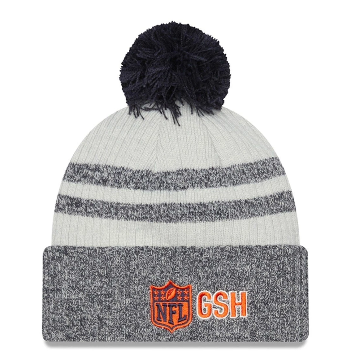 New Era Men's Navy Chicago Bears 2022 Sideline Historic Cuffed Pom Knit Hat 5 New Era Men's Navy Chicago Bears 2022 Sideline Historic Cuffed Pom Knit Hat - Image 3