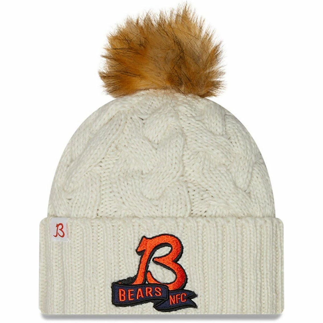 New Era Women's Cream Chicago Bears 2022 Sideline Cuffed Knit Hat 3 New Era Women's Cream Chicago Bears 2022 Sideline Cuffed Knit Hat