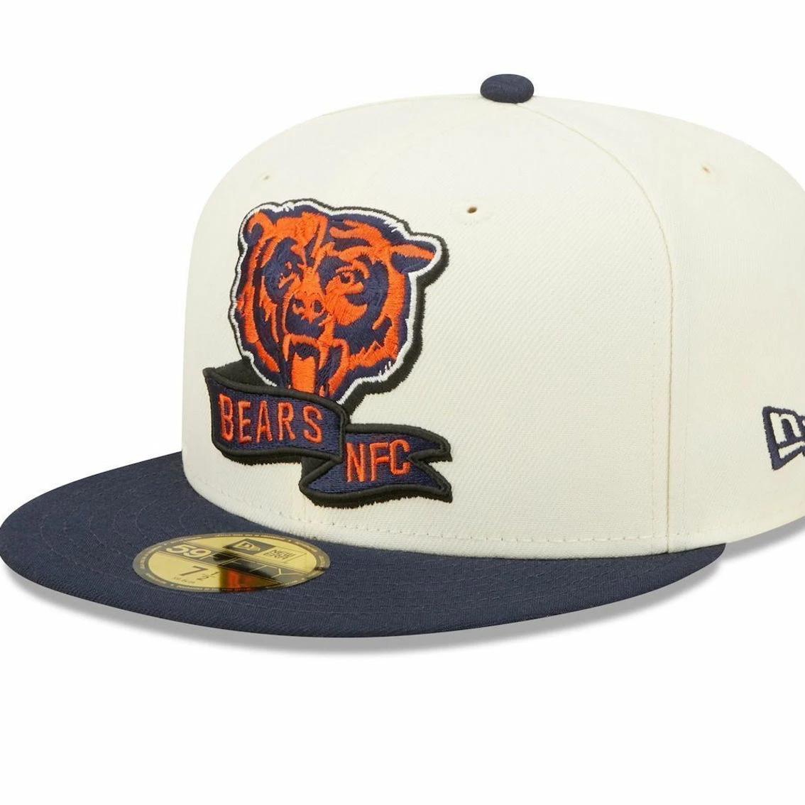 New Era Men's Cream/Navy Chicago Bears 2022 Sideline 59FIFTY Fitted Hat 6 New Era Men's Cream/Navy Chicago Bears 2022 Sideline 59FIFTY Fitted Hat - Image 4