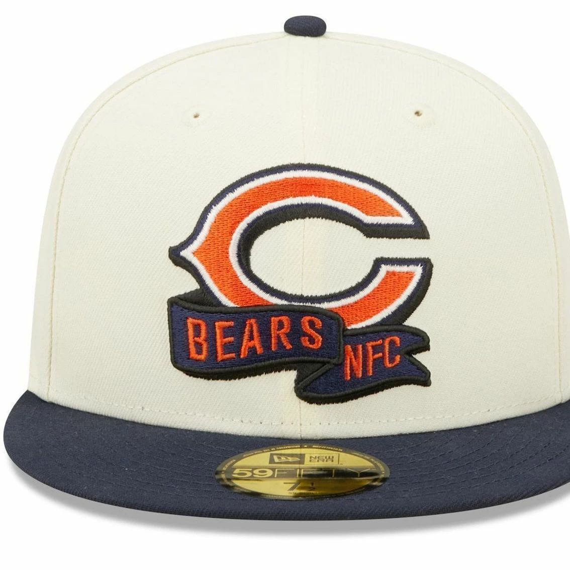 New Era Men's Cream/Navy Chicago Bears 2022 Sideline 59FIFTY Fitted Hat 5 New Era Men's Cream/Navy Chicago Bears 2022 Sideline 59FIFTY Fitted Hat - Image 3