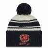 New Era Youth Cream/Navy Chicago Bears 2022 Sideline Sport Cuffed Pom Knit Hat 1 New Era Youth Cream/Navy Chicago Bears 2022 Sideline Sport Cuffed Pom Knit Hat -Fanatics DSCO1147415136 6662