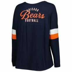 New Era Women's Navy Chicago Bears Plus Size Athletic Varsity Lace-Up V-Neck Long Sleeve T-Shirt -Fanatics DSCO1147597484 1320 ALT3