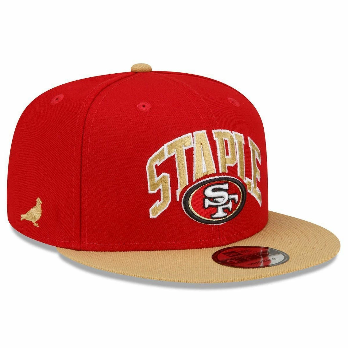 New Era X Staple Men's Scarlet/Gold San Francisco 49ers NFL X Collection 9FIFTY Snapback Adjustable Hat 3 New Era X Staple Men's Scarlet/Gold San Francisco 49ers NFL X Collection 9FIFTY Snapback Adjustable Hat