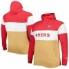 New Era Men's Scarlet/Gold San Francisco 49ers Big & Tall Current Team Colorblock Fleece Raglan Pullover Hoodie 1 New Era Men's Scarlet/Gold San Francisco 49ers Big & Tall Current Team Colorblock Fleece Raglan Pullover Hoodie -Fanatics DSCO1147616107 GOLDRE