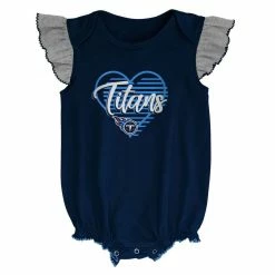 Outerstuff Girls Newborn & Infant Navy/Heathered Gray Tennessee Titans All The Love Bodysuit Bib & Booties Set -Fanatics DSCO1147740267 1320 ALT2