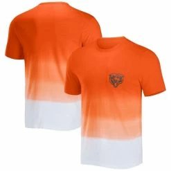 NFL X Darius Rucker Collection By Fanatics Men's Orange/White Chicago Bears Dip Dye Pocket T-Shirt