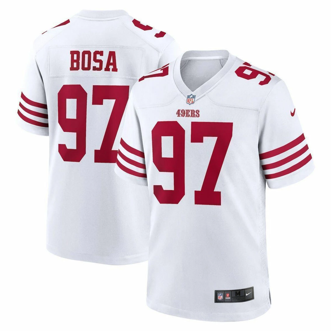 Nike Men's Nick Bosa White San Francisco 49ers Player Game Jersey 4 Nike Men's Nick Bosa White San Francisco 49ers Player Game Jersey - Image 2