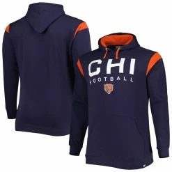 Fanatics Branded Men's Navy Chicago Bears Big & Tall Call The Shots Pullover Hoodie