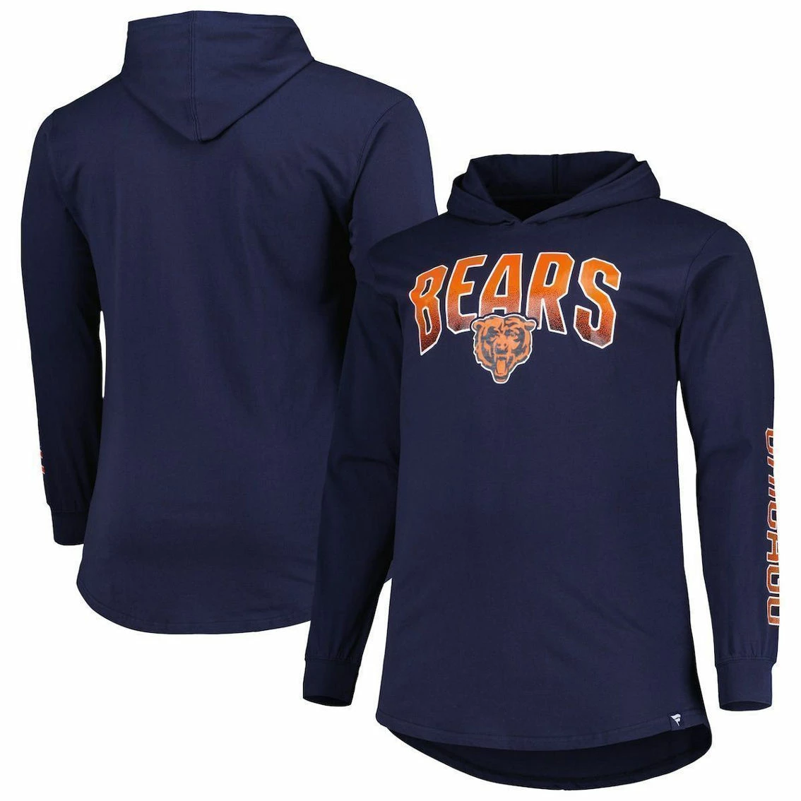 Fanatics Branded Men's Navy Chicago Bears Big & Tall Front Runner Pullover Hoodie 3 Fanatics Branded Men's Navy Chicago Bears Big & Tall Front Runner Pullover Hoodie