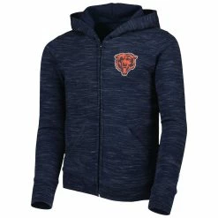 Girls Youth New Era Navy Chicago Bears Reverse Space Dye French Terry Full-Zip Hoodie 8 Girls Youth New Era Navy Chicago Bears Reverse Space Dye French Terry Full-Zip Hoodie -Fanatics DSCO1148301911 1320 ALT2