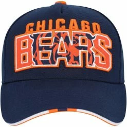 Outerstuff Youth Navy Chicago Bears On Trend Precurved A-Frame Snapback Hat -Fanatics DSCO1148302168 1320 ALT2