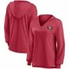 Fanatics Branded Women's Scarlet San Francisco 49ers Jumper V-Neck Pullover Hoodie