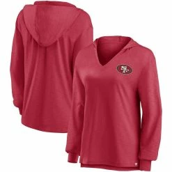 Fanatics Branded Women's Scarlet San Francisco 49ers Jumper V-Neck Pullover Hoodie