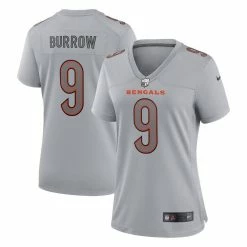 Women's Nike Joe Burrow Gray Cincinnati Bengals Atmosphere Fashion Game Jersey