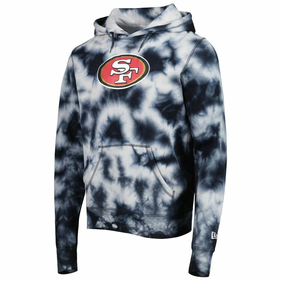 New Era Men's Black San Francisco 49ers Team Tie-Dye Pullover Hoodie 5 New Era Men's Black San Francisco 49ers Team Tie-Dye Pullover Hoodie - Image 3