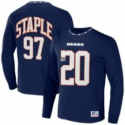 Staple Men's NFL X Navy Chicago Bears Core Team Long Sleeve T-Shirt