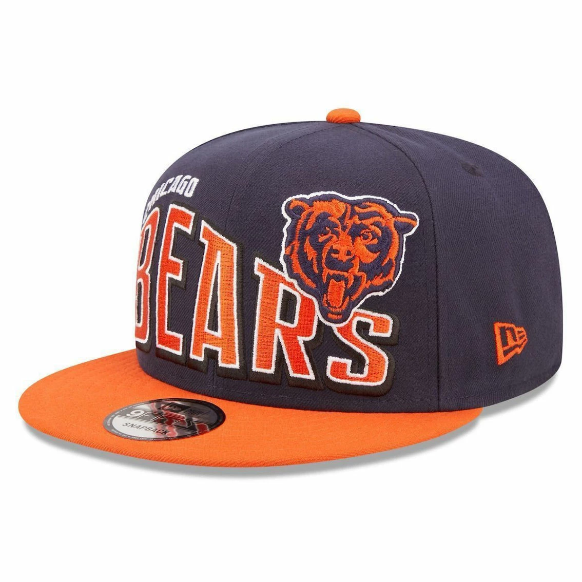 Men's New Era Navy/Orange Chicago Bears Wordmark Flow 9FIFTY Snapback Hat 3 Men's New Era Navy/Orange Chicago Bears Wordmark Flow 9FIFTY Snapback Hat