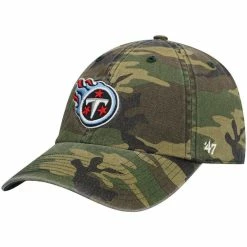 '47 Men's Camo Tennessee Titans Woodland Clean Up Adjustable Hat