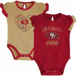 Outerstuff Newborn & Infant Scarlet/Gold San Francisco 49ers Too Much Love Two-Piece Bodysuit Set