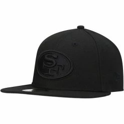 New Era Men's Black San Francisco 49ers Black On Black Low 59FIFTY II Fitted Hat