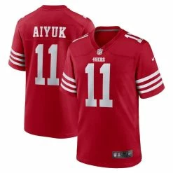 Nike Men's Brandon Aiyuk Scarlet San Francisco 49ers Team Player Game Jersey
