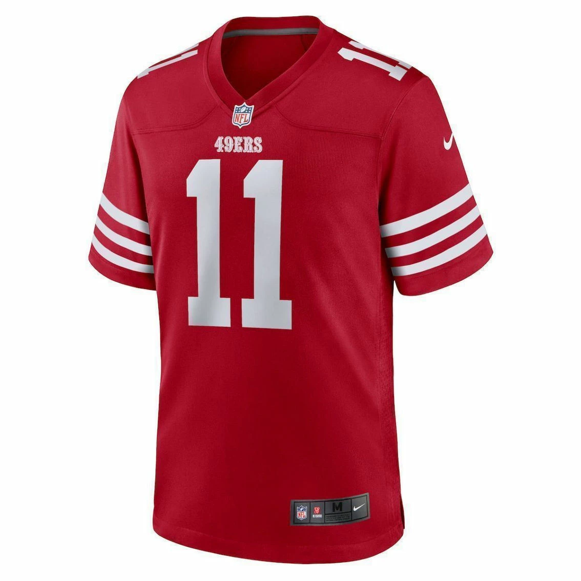 Nike Men's Brandon Aiyuk Scarlet San Francisco 49ers Team Player Game Jersey 5 Nike Men's Brandon Aiyuk Scarlet San Francisco 49ers Team Player Game Jersey - Image 3