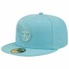 New Era Men's Aqua Tennessee Titans Color Pack 59FIFTY Fitted Hat 2 New Era Men's Aqua Tennessee Titans Color Pack 59FIFTY Fitted Hat -Fanatics DSCO1148306364 1172