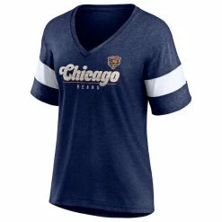 Women's Fanatics Branded Heather Navy Chicago Bears Give It All Half-Sleeve Tri-Blend V-Neck T-Shirt 8 Women's Fanatics Branded Heather Navy Chicago Bears Give It All Half-Sleeve Tri-Blend V-Neck T-Shirt -Fanatics DSCO1148306830 SXT5 ALT2