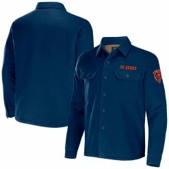 Men's NFL X Darius Rucker Collection By Fanatics Navy Chicago Bears Canvas Button-Up Shirt Jacket 7 Men's NFL X Darius Rucker Collection By Fanatics Navy Chicago Bears Canvas Button-Up Shirt Jacket -Fanatics DSCO1148307160 1320 ALT1